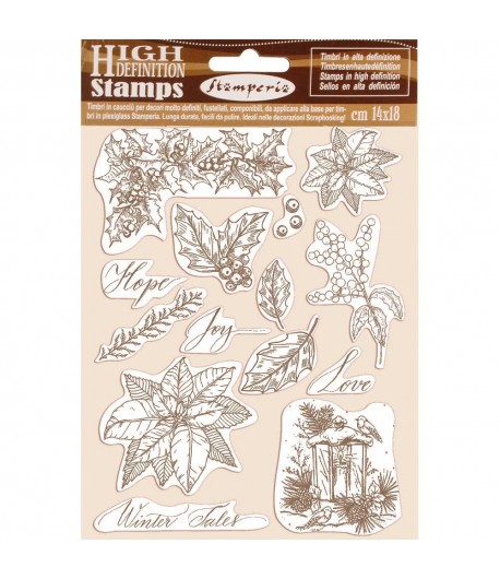 TAMPONS HD POINSETTIA 14X18CM  WTKCC170