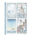 PAPIER DE RIZ A4 WINTER TALES CARDS - 21 X 29.7 - DFSA4490 - STAMPERIA