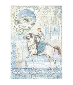 PAPIER DE RIZ A4 HORSE - 21 X 29.7 - DFSA4492 - STAMPERIA