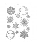 MOULE PVC FLEXIBLE SNOWFLAKES 21 X 29.7 CM - K3PTA473 STAMPERIA