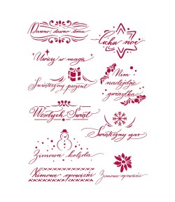 POCHOIR POLISH QUOTES 21X29.7CM KSG453