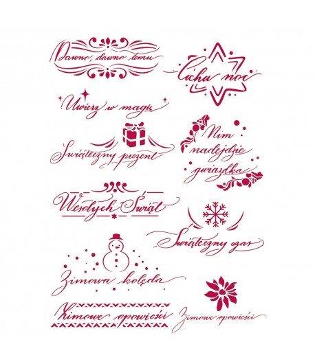 POCHOIR POLISH QUOTES 21X29.7CM KSG453