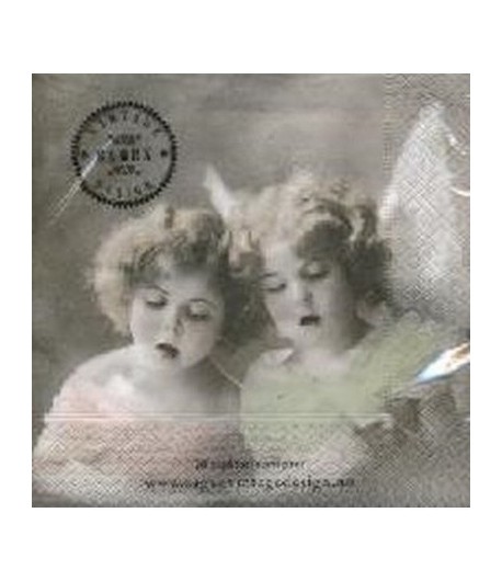 SERVIETTE 2 ANGELS SINGING
