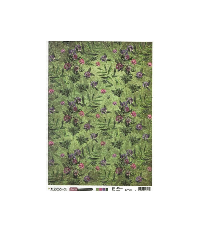 papier de riz A2 roses retro (DFS273) - Le comptoir créatif de Lorna