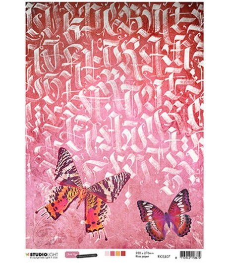 PAPIER DE RIZ A4 PAPILLONS 21 X 29.7 - STUDIOLIGHT
