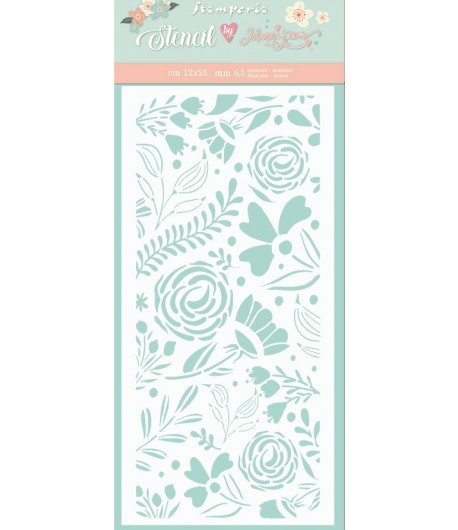 POCHOIR GRANDES ROSES 12 X 25 CM - KSTDL42 STAMPERIA