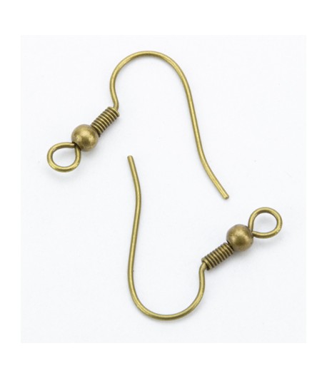 ATTACHES BOUCLES D'OREILLES BRONZE X 12