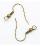 ATTACHES BOUCLES D'OREILLES BRONZE X 12
