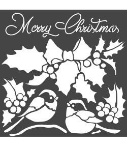 POCHOIR MERRY CHRISTMAS 18 X 18 CM - KSTDQ46