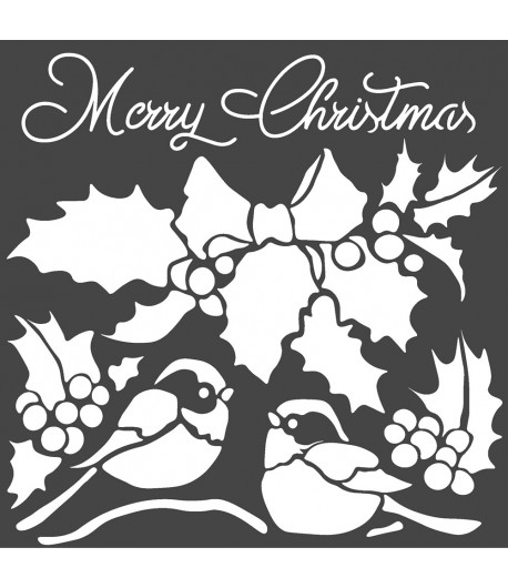POCHOIR MERRY CHRISTMAS 18 X 18 CM - KSTDQ46