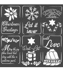 POCHOIR CHRISTMAS TAGS 18 X 18 CM - KSTDQ53