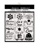 POCHOIR CHRISTMAS TAGS 18 X 18 CM - KSTDQ53