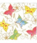 SERVIETTE PAPILLONS PASTELS