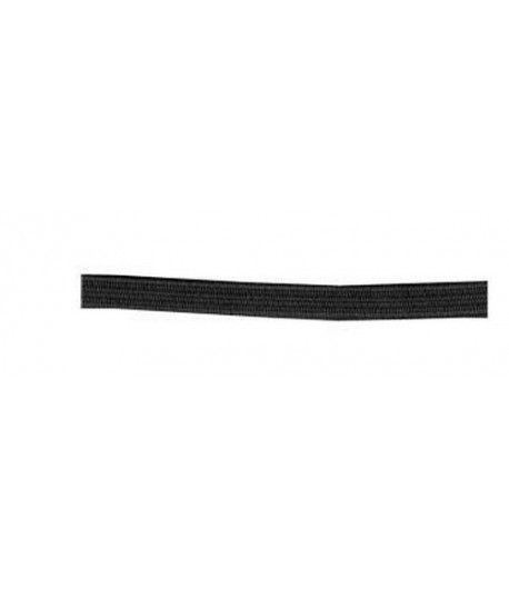 CORDON ELASTIQUE PLAT 5MM NOIR - 1M