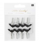 PINCES A LINGE CHAUVE SOURIS EN BOIS X8