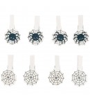 PINCES A LINGE TOILE D'ARAIGNEE EN BOIS X8