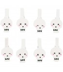 PINCES A LINGE TETES DE MORT EN BOIS X8