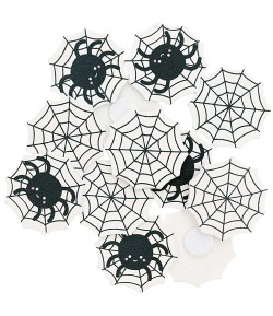 SUJETS BOIS TOILES D'ARAIGNEE AUTOCOLLANTS X12