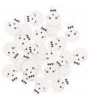 SUJETS BOIS TETES DE MORT AUTOCOLLANTS X24