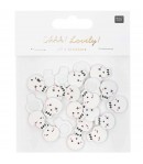 SUJETS BOIS TETES DE MORT AUTOCOLLANTS X24