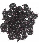 CONFETTIS EN BOIS TETES DE CHATS NOIRS X48