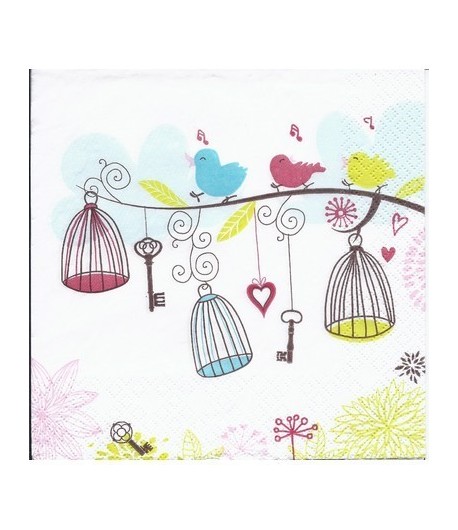SERVIETTE OISEAUX SIFFLEURS