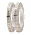 MASKING TAPE JOURS ET DATES BLANC X10M