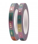 MASKING TAPE JOURS ET DATES COLORES X10M