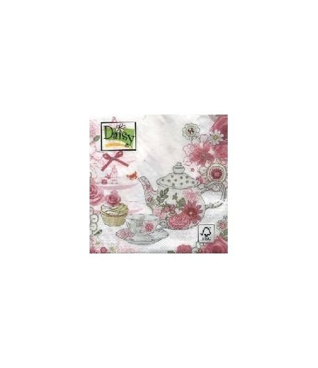 SERVIETTE SERVICE A THE ROSE