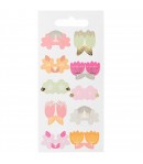 STICKERS MIX INDEX FLEURS ET ALIMENTS 10 FEUILLES