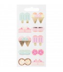 STICKERS MIX INDEX FLEURS ET ALIMENTS 10 FEUILLES