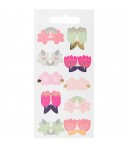 STICKERS MIX INDEX FLEURS ET ALIMENTS 10 FEUILLES