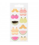 STICKERS MIX INDEX FLEURS ET ALIMENTS 10 FEUILLES