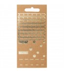 STICKERS MIX INDEX KRAFT ET OR 10 FEUILLES