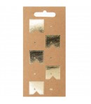 STICKERS MIX INDEX KRAFT ET OR 10 FEUILLES