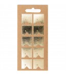 STICKERS MIX INDEX KRAFT ET OR 10 FEUILLES