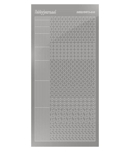 STICKERS MOTIFS ARGENT STDM108