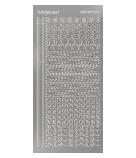 STICKERS MOTIFS ARGENT STDM168