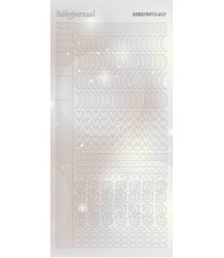 STICKERS MOTIFS ARGENT PEARL STDP172