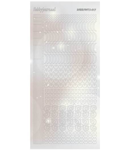 STICKERS MOTIFS ARGENT PEARL STDP172