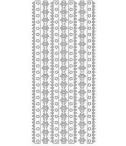 STICKERS BORDURE ETOILEE ARGENT
