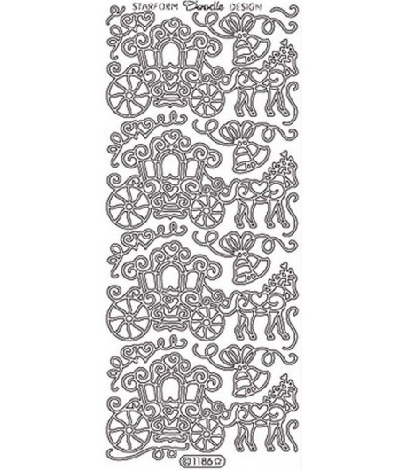 STICKERS CARROSSE ARGENT