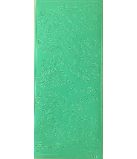 STICKERS COEURS VERT MENTHE