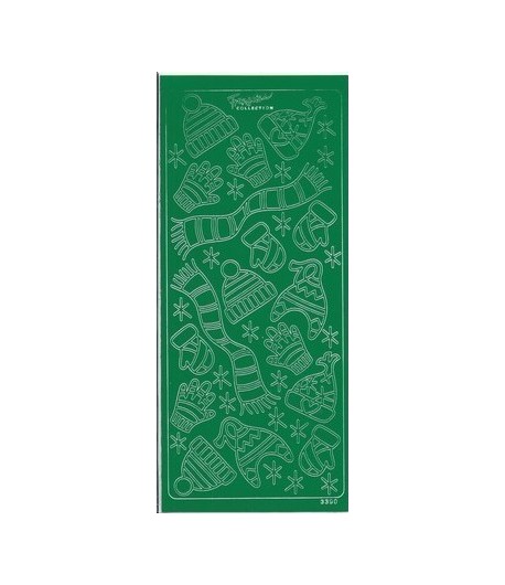 STICKERS ECHARPE ET BONNET VERT 501128