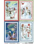 PAPIER DE RIZ NORTHERN LIGHTS STAMPS 21 X 29.7CM CBRP129