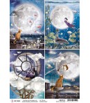 PAPIER DE RIZ MOON AND ME CARDS 21 X 29.7CM CBRP141