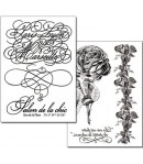 2 PAPIERS TRANSFERT ROSE DFTR046