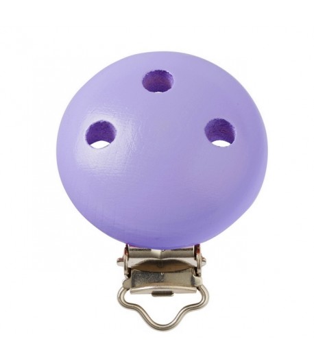 ATTACHE TETINE BOIS - MAUVE