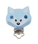 ATTACHE TETINE BOIS RENARD - BLEU