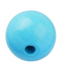 25 PERLES EN BOIS 12 MM - TURQUOISE